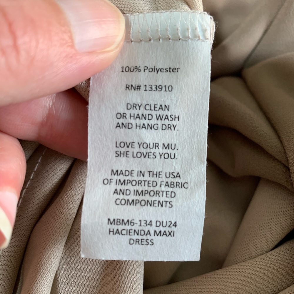 Show Me Your Mumu Hacienda Maxi Dress Dune Chiffon - Picture 7 of 9